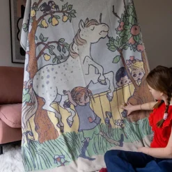 Pippi pledd 140x170 cm pæreslang