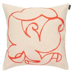 Pistilla putetrekk 46x46 cm hvit/tomat rød