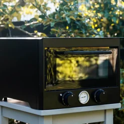 Pizzaovn multifunksjonovn utendørs svart