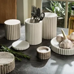 Platon oppbevkrukke 15x10 cm sand