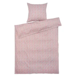 Pleasantly sengetøy 140x220 cm lys blå/rose