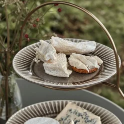 Pleat asjett 22 cm grå/brun