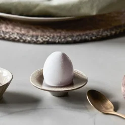 Pleat eggeglass 4 stk grå/brun