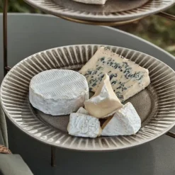 Pleat tallerken 27 cm grå/brun