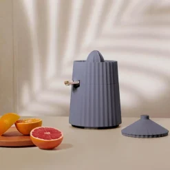 Plissé sitruspresse grå