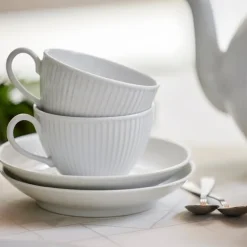 Plissé skål til kopp 29 cl hvit