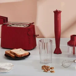 Plissé toastrist rød