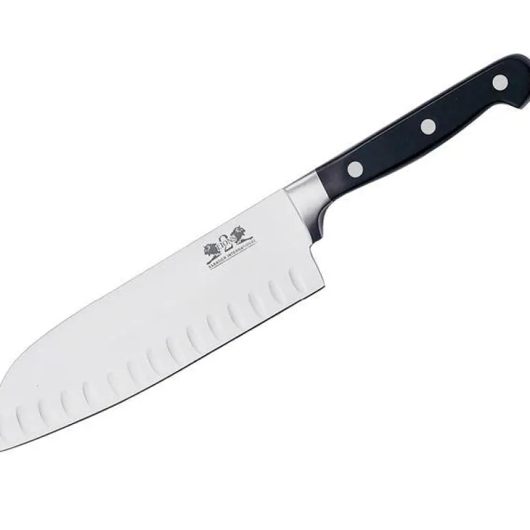 Pluton santokukniv 18 cm stål/svart