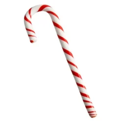 Polka glassdekorasjon 10 cm hvit/rød