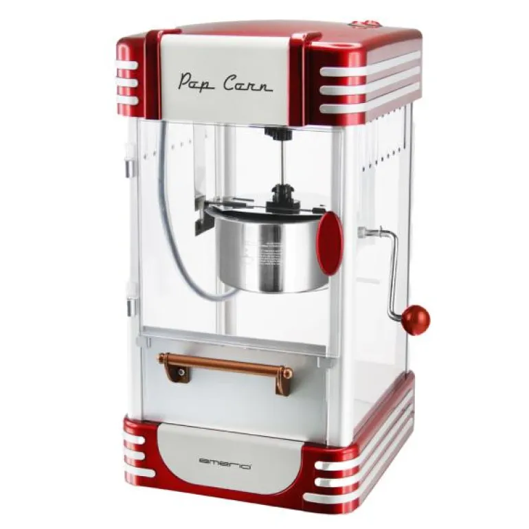 Popcornmaskin 50 g POM-120650 retro rød