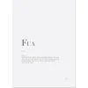 Poster Fua 30x40 cm hvit