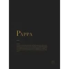 Poster pappa 30x40 cm svart