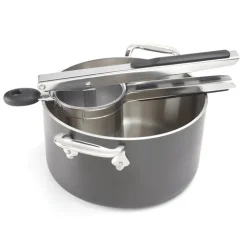 Potetmoser 33 cm rustfritt stål/svart