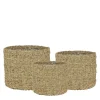 Pottekurv sjøgress 3 stk 18+16+14 cm