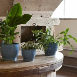 Potteskjuler Ø16,5 cm støv blå