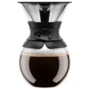 Pour Over kaffebrygger med filter 8 kopper 1 L svart