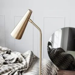 Precise gulvlampe 124 cm messing