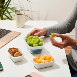 Prep & go container m/dørslag 450 ml grønn