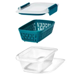 Prep & go container m/dørslag 450 ml grønn