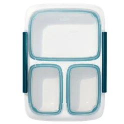 Prep & go delt container 0,97L grønn