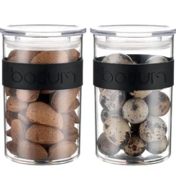 Presso oppbevaringsboks 0,6L 2 stk svart