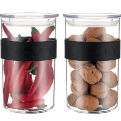 Presso oppbevaringsboks 1L 2 stk svart