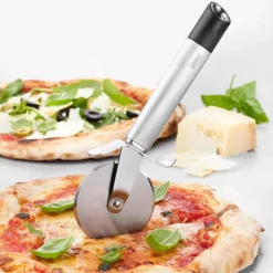 Primeline pizzahjul 20,4 cm stål/svart