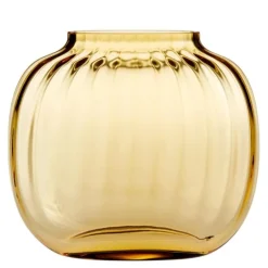 Primula oval vase 12,5 cm amber