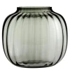Primula oval vase 17,5 cm smoke