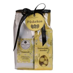Påskegave med påskekaffe og pasjonsfruktmandler