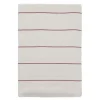 Pure Linen duk 140x320 cm offwhite/red