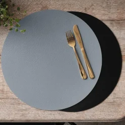 Quadro reversible dekkebrikke rundt svart/grå