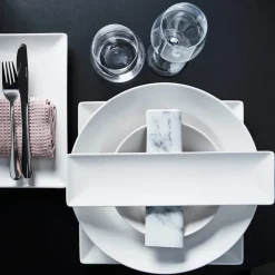 Quadro tallerken rektangulær 30x8 cm hvit