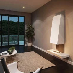 Raff vegghengt peis 180 1,05L hvit