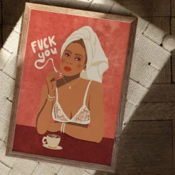 Raissa Oltmanns poster 50x70 cm fuck you