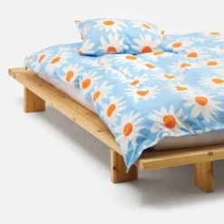 Rakastaa, ei rakastaa putetrekk 50x60 cm blå/hvit/oransje