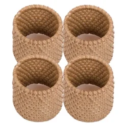 Rattan serviettring 4 stk beige