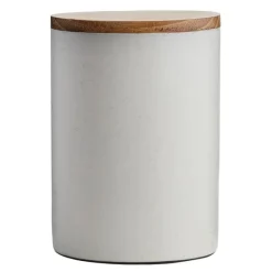 RAW Arctic White redskapskrukke med lokk 15x10 cm teak