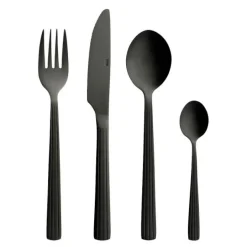 Raw bestikksett 48 deler matt sort