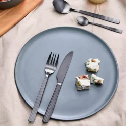 Raw bestikksett 48 deler matt sort