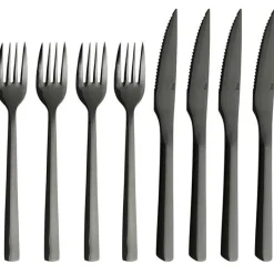 RAW bestikksett steak 8 deler svart