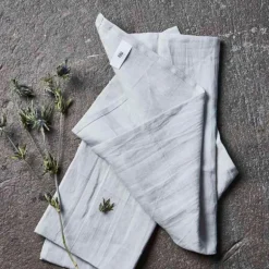 RAW Hør oppvaskhåndkle 2 stk lys grå