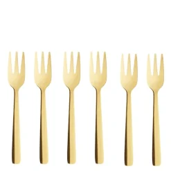 RAW kakegaffel 6 stk gull