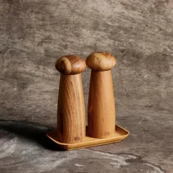 Raw kvernsett med brett 18,5 cm 3 deler teak