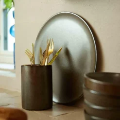 RAW Metallic Brown rundt fat 34 cm