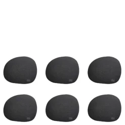 RAW Organic glassbrikke 12x10 cm 6 stk black