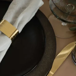 RAW serviettring 4 stk champagne gold