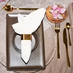 RAW serviettring 4 stk gull