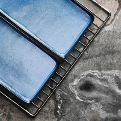 RAW tallerken rektangulær 34x18 cm 2 stk midnight blue