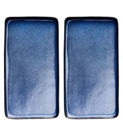 RAW tallerken rektangulær 34x18 cm 2 stk midnight blue